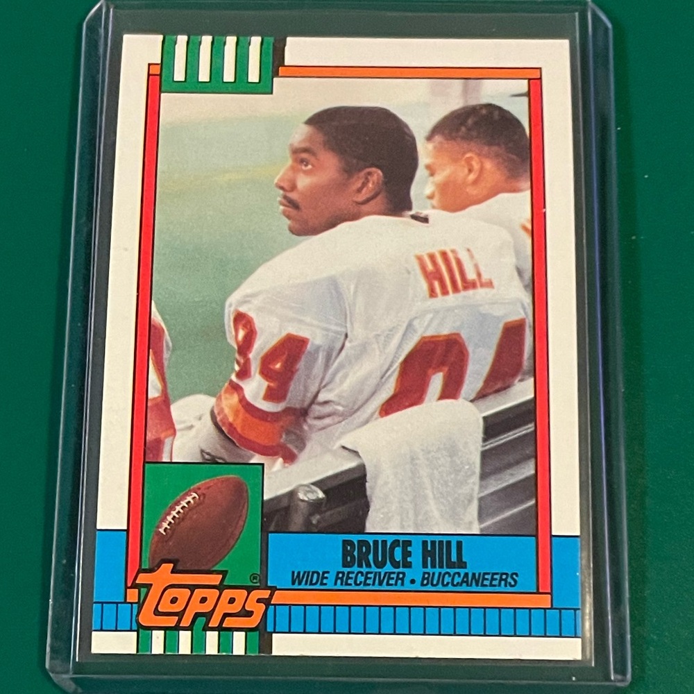 Bruce Hill #408 1990 Topps Football Trading Card